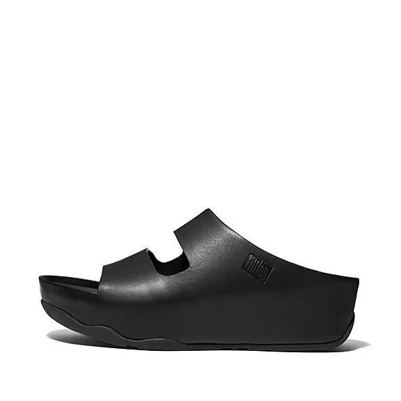 Chaussures À Enfiler Femme Fitflop Shuv Nubuck Slides Noir (IKH791840)